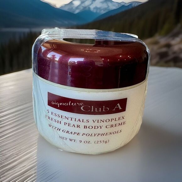 Signature Club A 5 Essentials Vinoplex Fresh Pear Body Crème Large 9 Oz Sealed